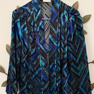 Chico's Velour / Sheer Jacket
